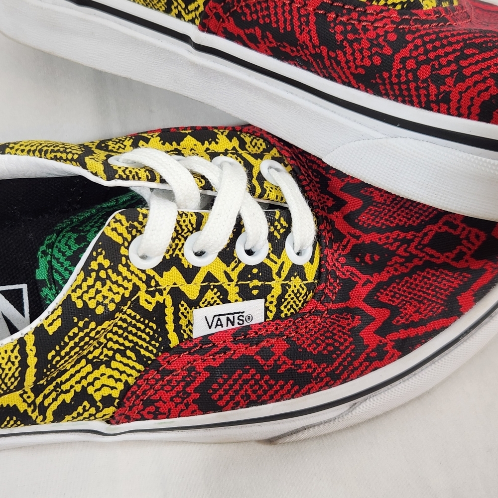VANS Era Snake Python Rasta Skate Shoes - Picture 5 of 7